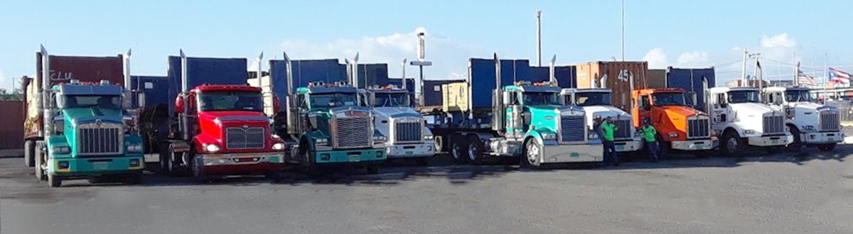 Flota de camiones de acarreo de carga en Puerto Rico