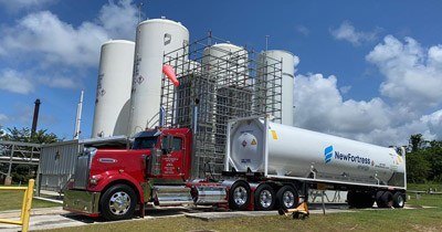 Camion con tanque de gas